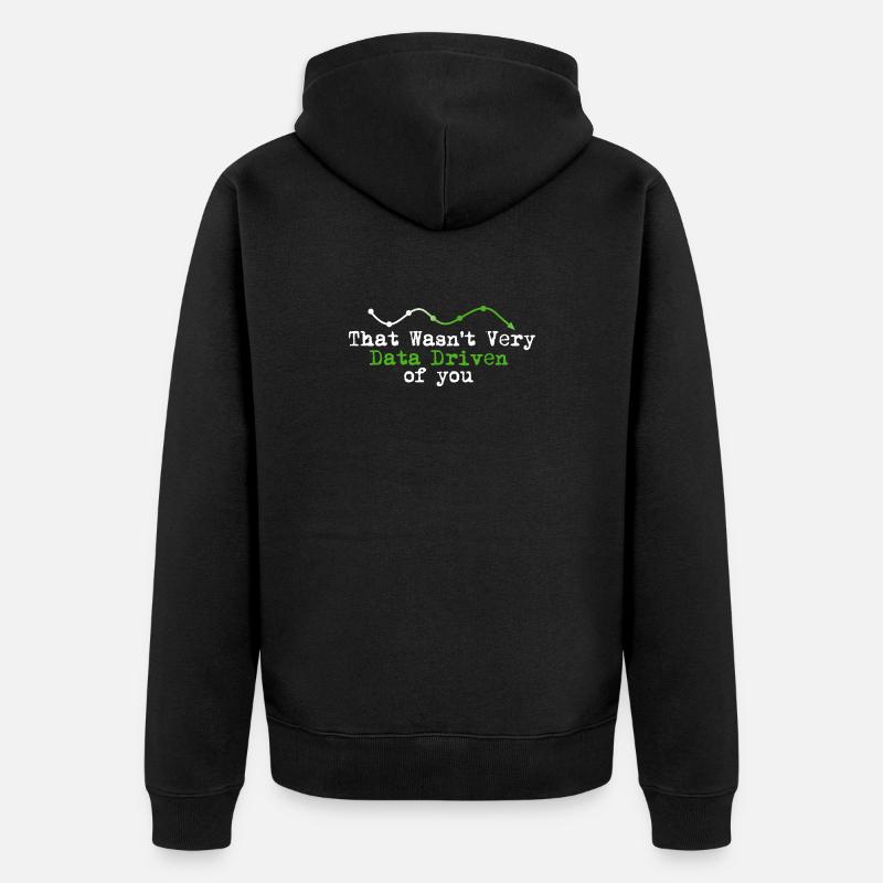 Data Driven You Tee - Unisex Premium Organic Zip Hoodie - black