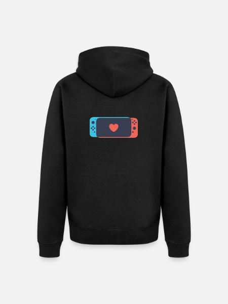 Switch Love - Unisex Premium Organic Zip Hoodie - black