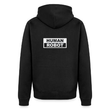 Robot humain - intelligence réelle - Veste à capuche bio Premium Unisexe - noir - Dos - Nico (187cm)