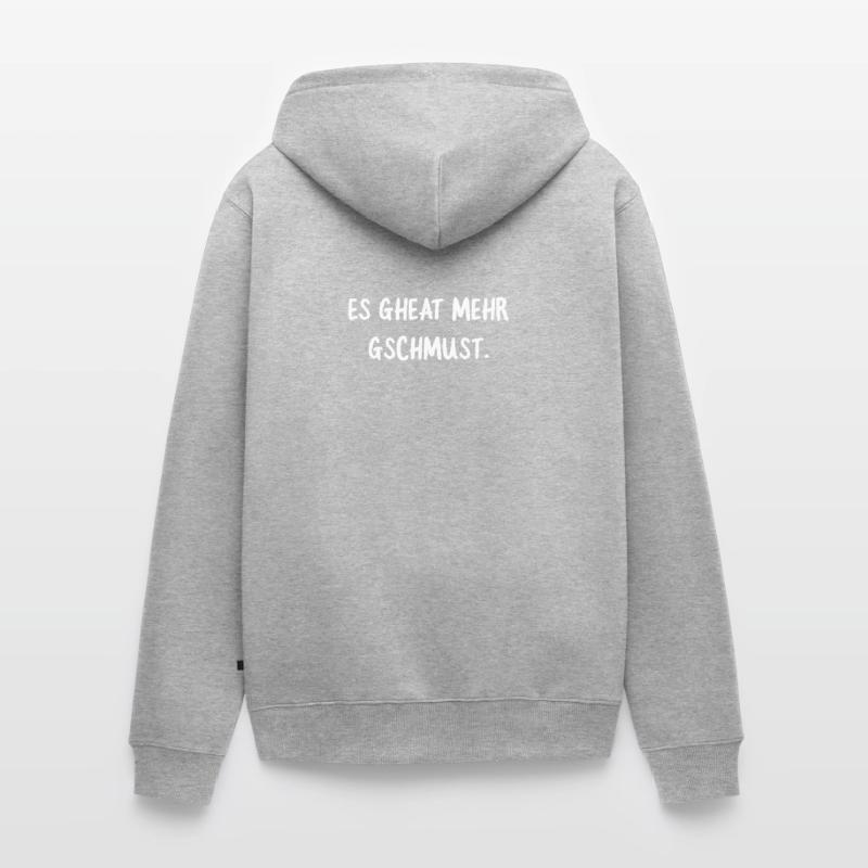C’est encore plus de mieux. Déclaration du Baiser en dialecte Veste à capuche bio Premium Unisexe