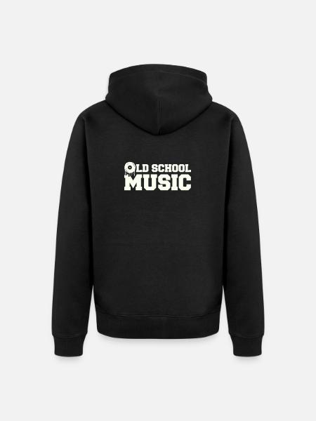 Old School Music Retro Grooves - Unisex Premium Bio Zip Hoodie - Schwarz