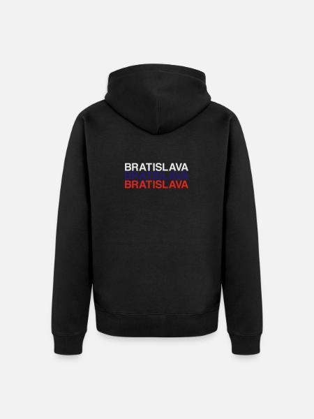 BRATISLAVA Slovakia Slovakia Flag - Unisex Premium Organic Zip Hoodie - black