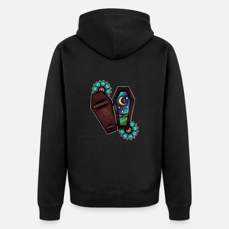 Es wird ganz schwarz sein - Unisex Premium Bio Zip Hoodie - Schwarz