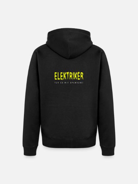 Elektriker Handwerker Design - Unisex Premium Bio Zip Hoodie - Schwarz