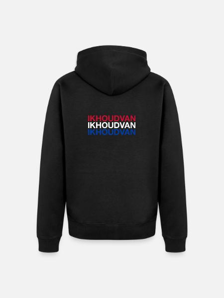 I LOVE NETHERLANDS Netherlands flag - Unisex Premium Organic Zip Hoodie - black