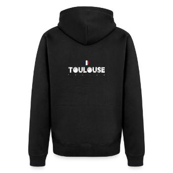 Toulouse - Veste à capuche bio Premium Unisexe - noir - Dos - Nico (187cm)