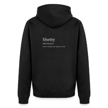 Shetty Shetland poney méchant avec un visage mignon - Veste à capuche bio Premium Unisexe - noir - Dos - Nico (187cm)