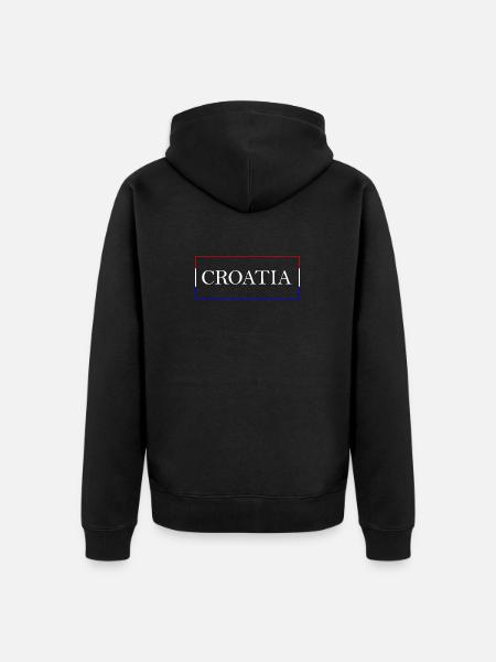 Croatia Design Kroatien - Unisex Premium Organic Zip Hoodie - black