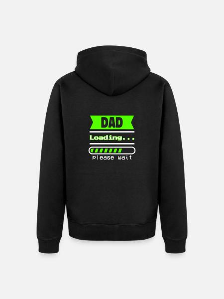 Gift Father's Day – Dad Charges... - Unisex Premium Organic Zip Hoodie - black