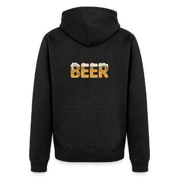 bière - Veste à capuche bio Premium Unisexe - noir - Dos - Nico (187cm)