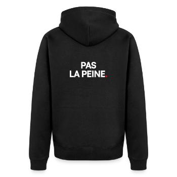 Pas la peine - Veste à capuche bio Premium Unisexe - noir - Dos - Nico (187cm)