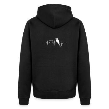 L’ère de l’ara - Veste à capuche bio Premium Unisexe - noir - Dos - Nico (187cm)