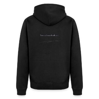 The sea is safe because He walk- for dark colors - Unisex Premium Organic Zip Hoodie - black - Back - Nico (187cm)