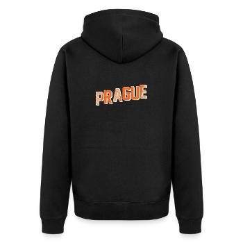 Prague - Veste à capuche bio Premium Unisexe - noir - Dos - Nico (187cm)