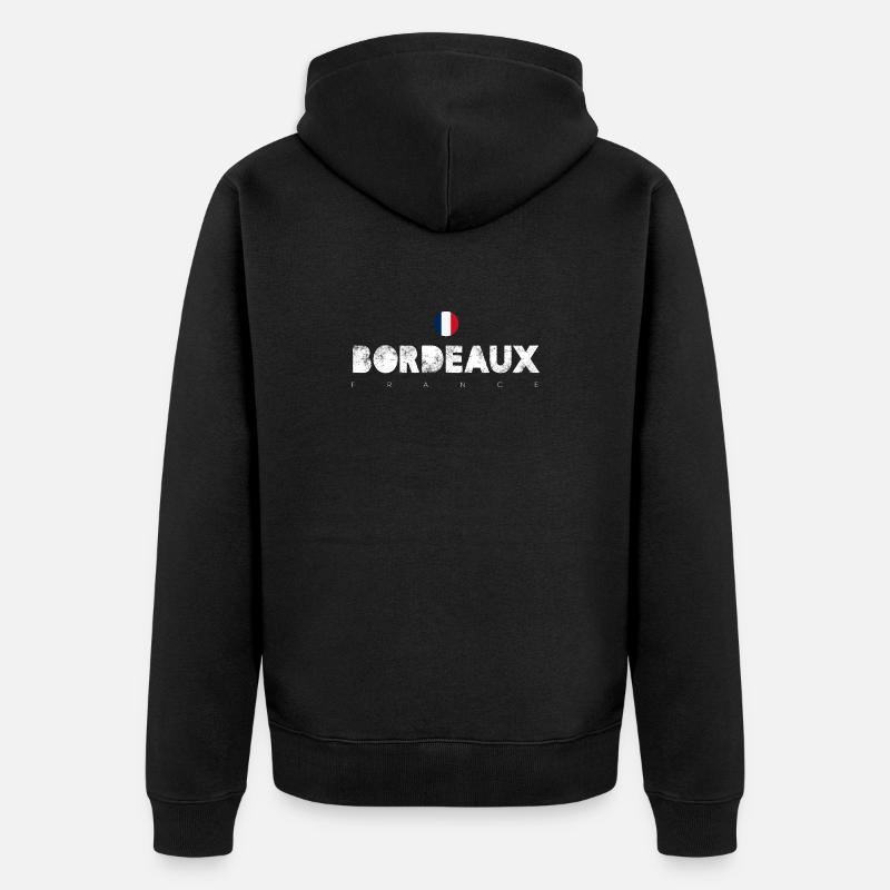 Bordeaux - Veste à capuche bio Premium Unisexe - noir