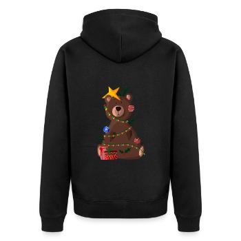 Arbre à ours - Veste à capuche bio Premium Unisexe - noir - Dos - Nico (187cm)
