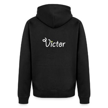 Victor - Veste à capuche bio Premium Unisexe - noir - Dos - Nico (187cm)