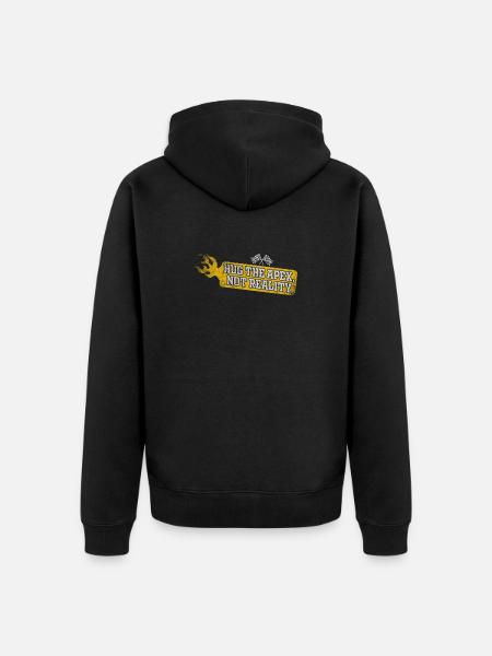 Hug the Apex Not Reality - Unisex Premium Organic Zip Hoodie - black