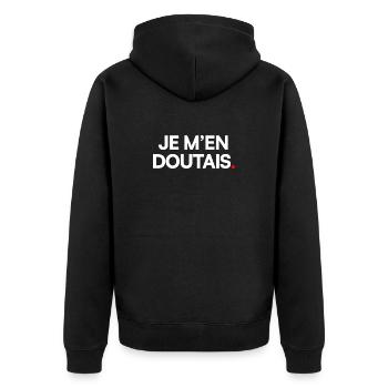 Je m’en doutais - Veste à capuche bio Premium Unisexe - noir - Dos - Nico (187cm)
