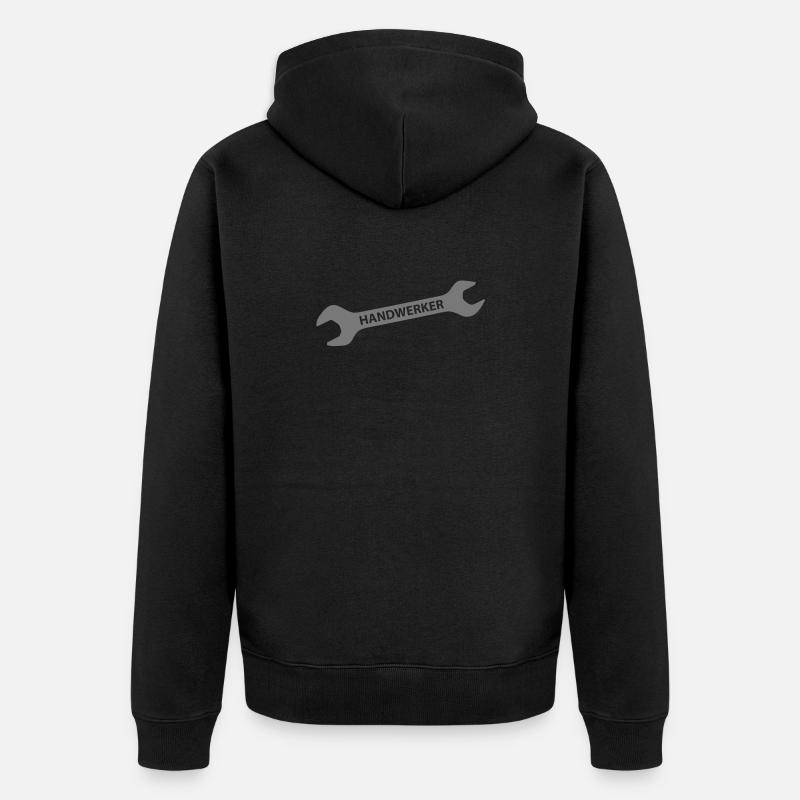 Handwerker - Unisex Premium Bio Zip Hoodie - Schwarz