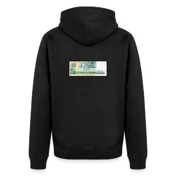 20 mark of the gdr - Unisex Premium Organic Zip Hoodie - black - Back - Nico (187cm)