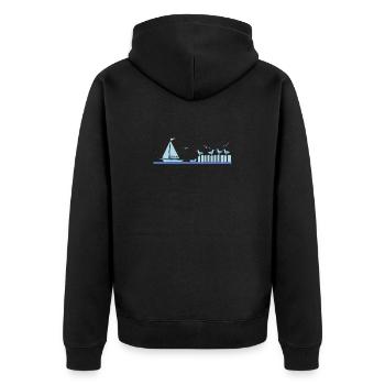 Bonjour - Veste à capuche bio Premium Unisexe - noir - Dos - Nico (187cm)