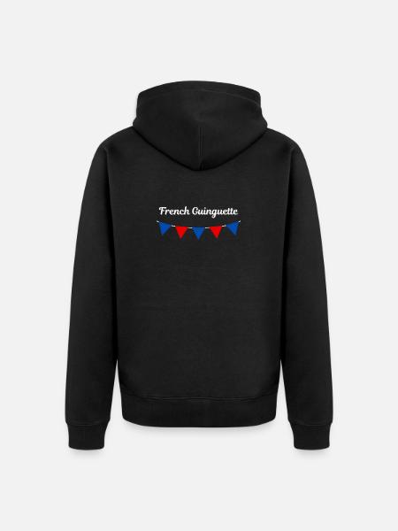 French guinguette - Veste à capuche bio Premium Unisexe - noir