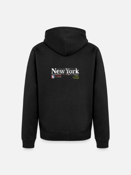 Street Style Abstract NYC Print - Unisex Premium Organic Zip Hoodie - black