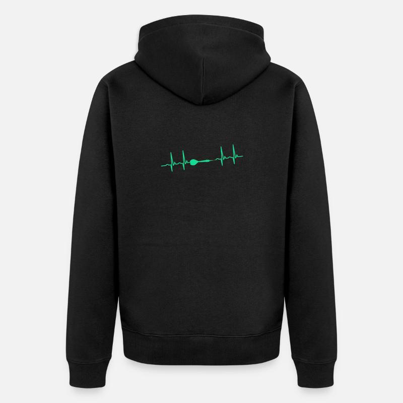 Dart Darter Darten - Unisex Premium Bio Zip Hoodie - Schwarz