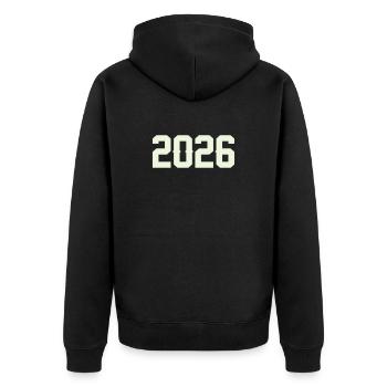 2026 - Veste à capuche bio Premium Unisexe - noir - Dos - Nico (187cm)