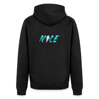 Joli cornet de crème glacée bleu clair Cornet de crème glacée fraîche - Veste à capuche bio Premium Unisexe - noir - Dos - Nico (187cm)