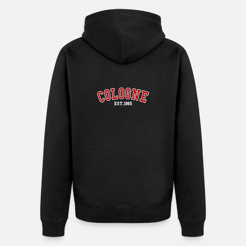 Cologne_Est_1965 - Veste à capuche bio Premium Unisexe - noir