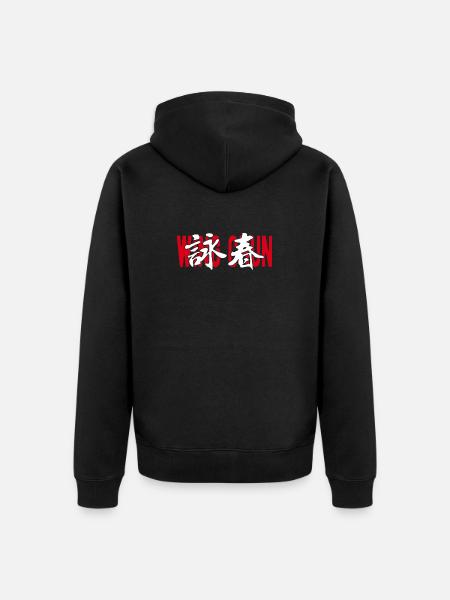 Wing Chun Chinesische Kampfkunst - Unisex Premium Bio Zip Hoodie - Schwarz