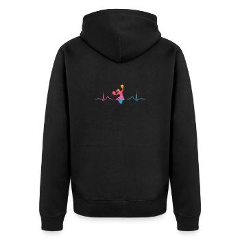 Cheerleader Cheer Mom Cheerleading - Unisex Premium Bio Zip Hoodie - Schwarz - Hinten - Nico (187cm)