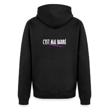 C'est mal barré - Veste à capuche bio Premium Unisexe - noir - Dos - Nico (187cm)