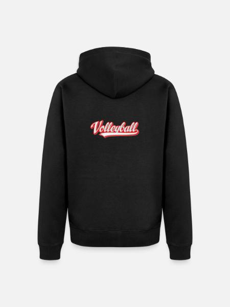 Volleyball - Unisex Premium Organic Zip Hoodie - black