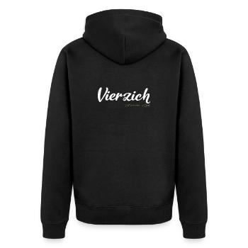 Vierzich n’est qu’un numéro - Veste à capuche bio Premium Unisexe - noir - Dos - Nico (187cm)