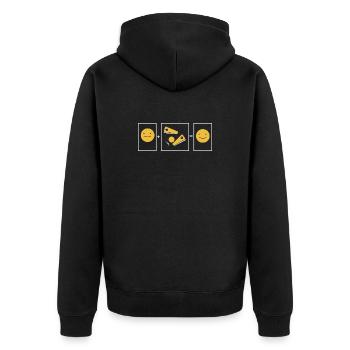 Pinball pinball machine - Unisex Premium Organic Zip Hoodie - black - Back - Nico (187cm)