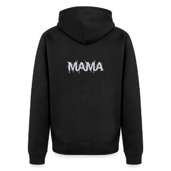 Mom Lettering - Mother's Day - Unisex Premium Organic Zip Hoodie - black - Back - Nico (187cm)