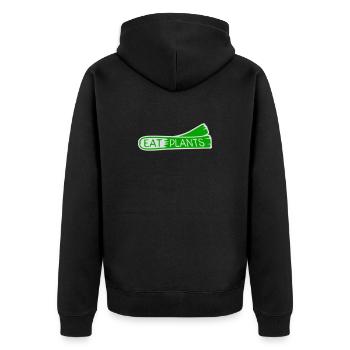 Sigle végétarien végan drôle de Eat Plants - Veste à capuche bio Premium Unisexe - noir - Dos - Nico (187cm)
