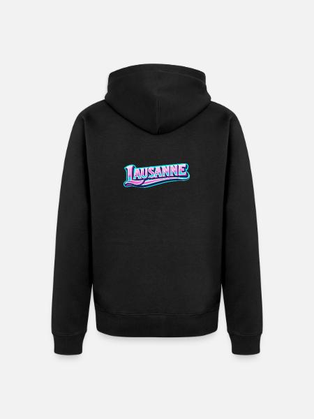 Lausanne - Unisex Premium Bio Zip Hoodie - Schwarz