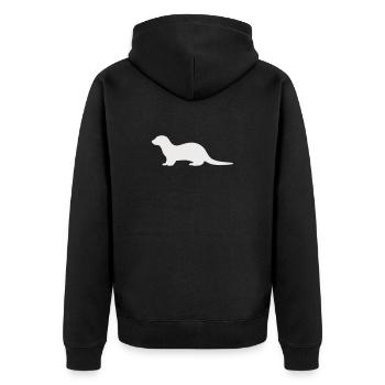 otter_tier_1 - Veste à capuche bio Premium Unisexe - noir - Dos - Nico (187cm)