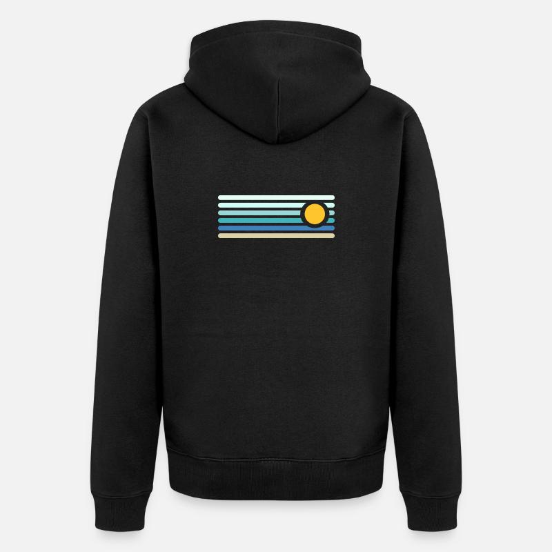 Strand - Unisex Premium Bio Zip Hoodie - Schwarz