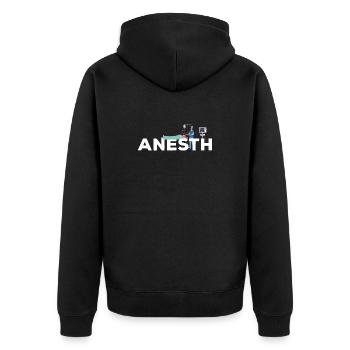 Anesth Gift Doctor Iade Nurse anesthetist - Unisex Premium Organic Zip Hoodie - black - Back - Nico (187cm)