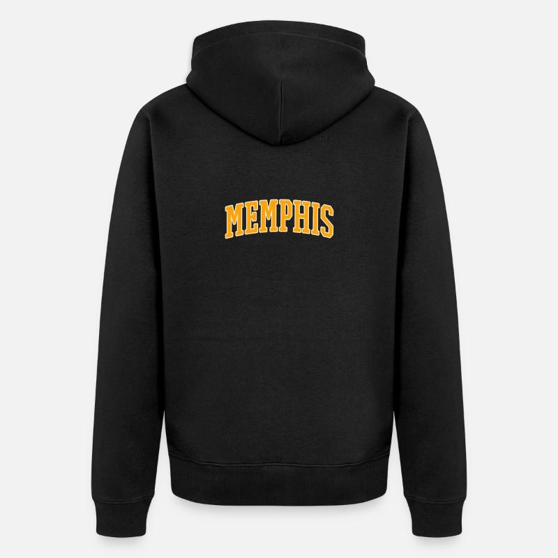 Memphis Varsity Orange - Veste à capuche bio Premium Unisexe - noir