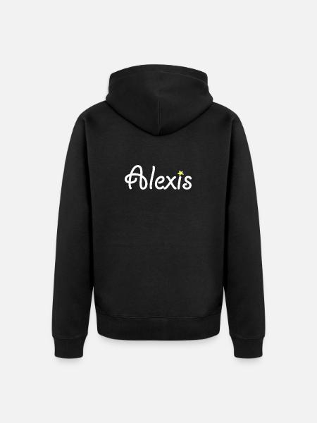 Alexis - Unisex Premium Organic Zip Hoodie - black