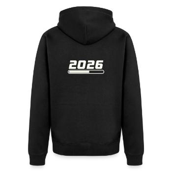 2026 - Veste à capuche bio Premium Unisexe - noir - Dos - Nico (187cm)
