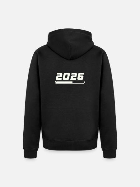2026 - Unisex Premium Organic Zip Hoodie - black