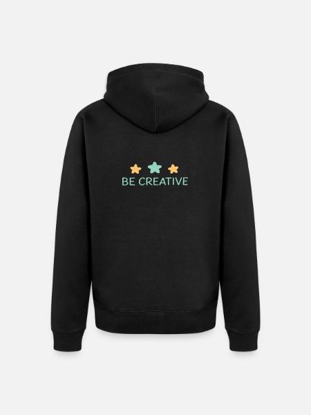 Get Creative: Pastel Stars - Unisex Premium Organic Zip Hoodie - black