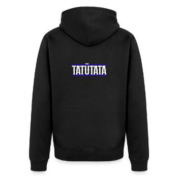 Tatuetata_- - Unisex Premium Organic Zip Hoodie - black - Back - Nico (187cm)